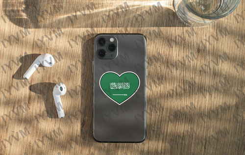 Saudi Arabia Flag Heart Sticker Decal gallery