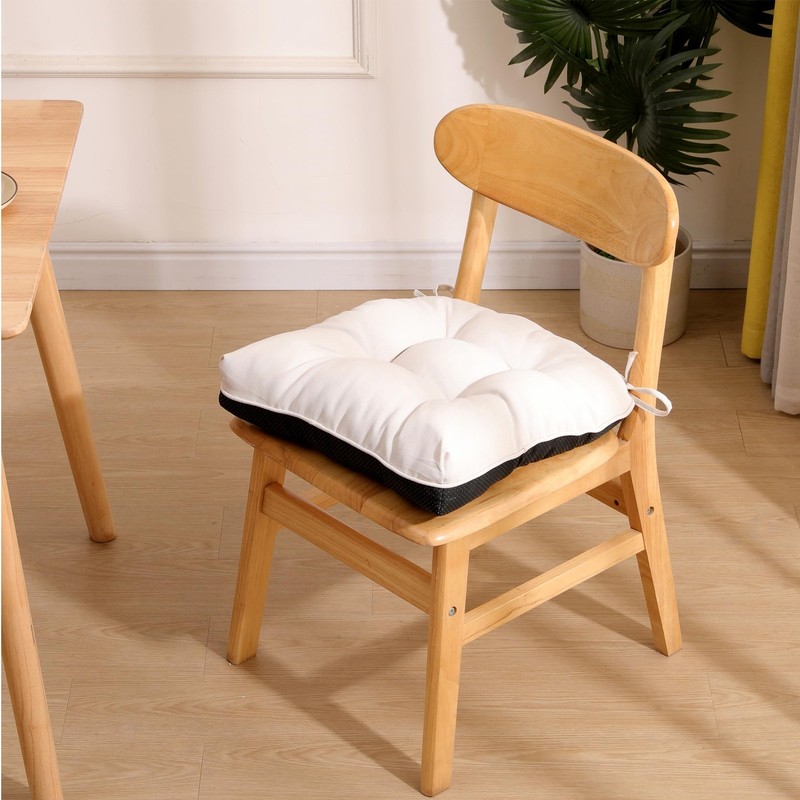2 PCS Chair Cushions Dining Memory Foam Kitchen Pad Ties Non-Slip 15.5x15.5 gallery