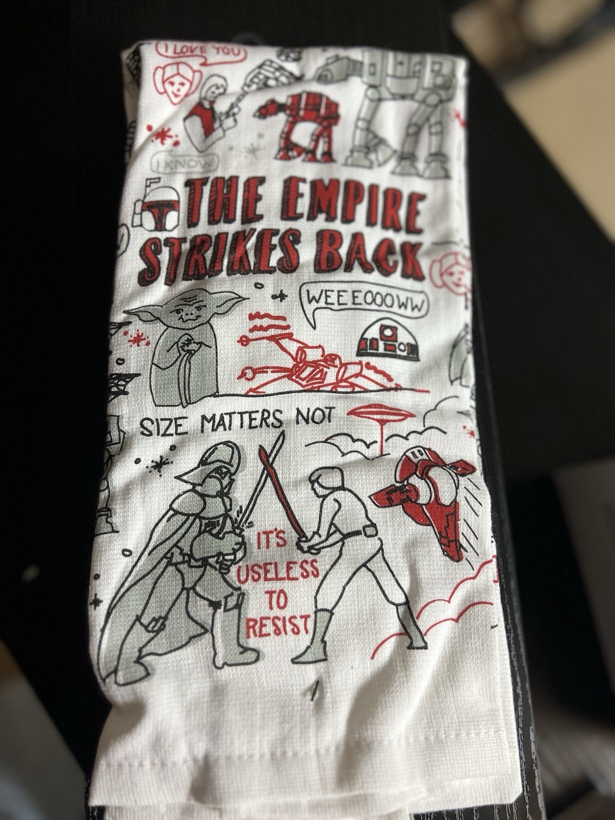 Star Wars The Empire Strikes Back 2 Pack Kitchen Towels Red/Black Multicolor NWT gallery