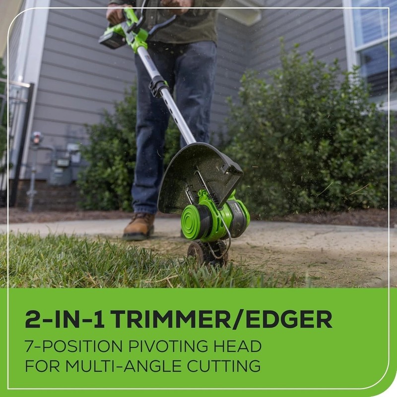 Ultra-Light 6 lbs 24V String Trimmer & Edger - Battery Included, Instant Start gallery