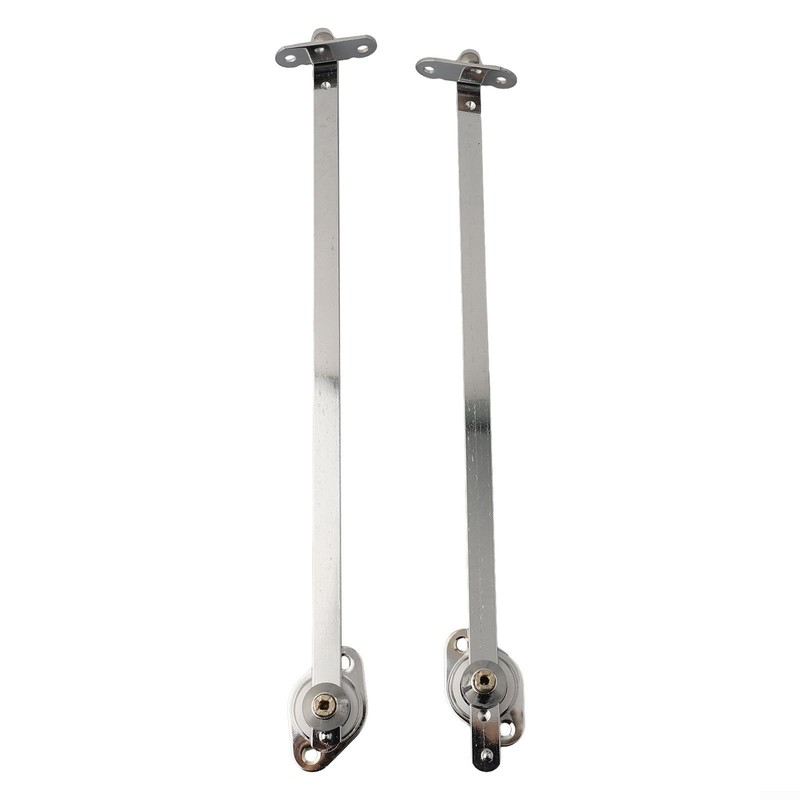 2-PCS 12-inch Lid Support Hinge, Nickel-plated, Iron, Zinc Alloy, Silver gallery