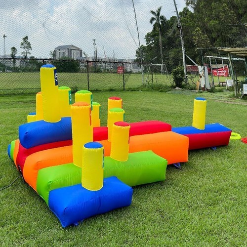 Inflatable Ring Toss Throwing Game w/Blower & 20 Rings – Interactive Hoopla Game gallery