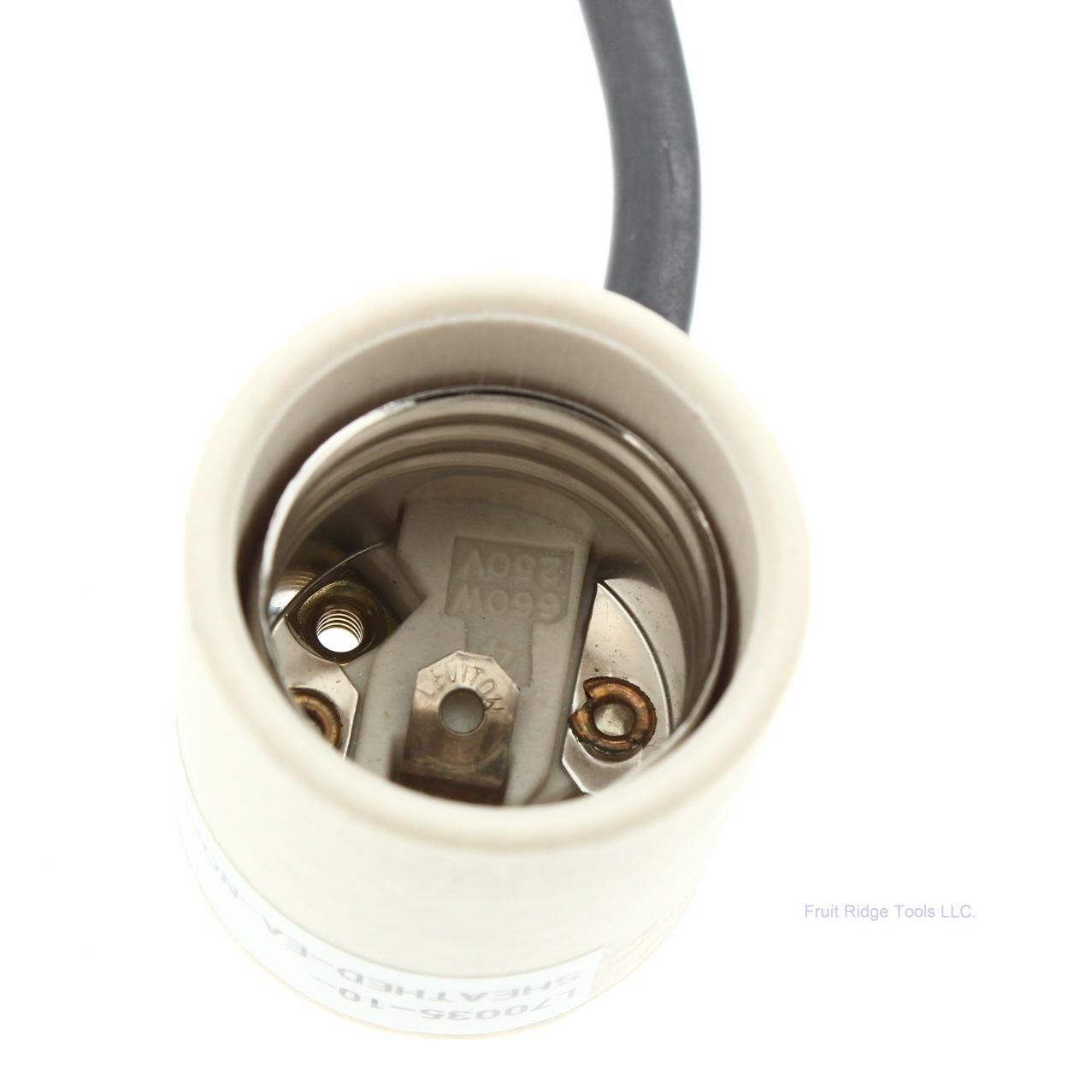 Leviton Unglazed Porcelain Light Socket Lampholder Medium 660W w/Sheath 70035-10 gallery