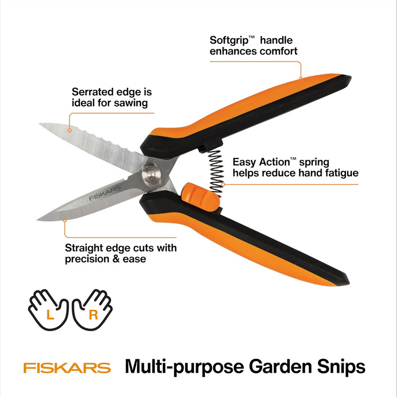 Fiskars Pruning Shears for Gardening, Multipurpose 8" Garden Shears with Sheath gallery