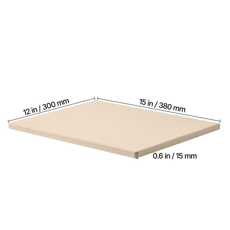 Rectangular Cordierite Pizza Stone, 15 x 12 in,Durable Baking Stone with Scraper gallery