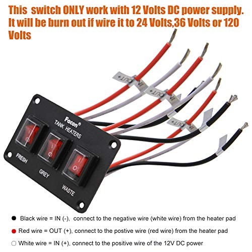 12Volts Switch Box Panel, 30Amps Rocket On&Off Tirple Rocket Switch, 30Amps gallery
