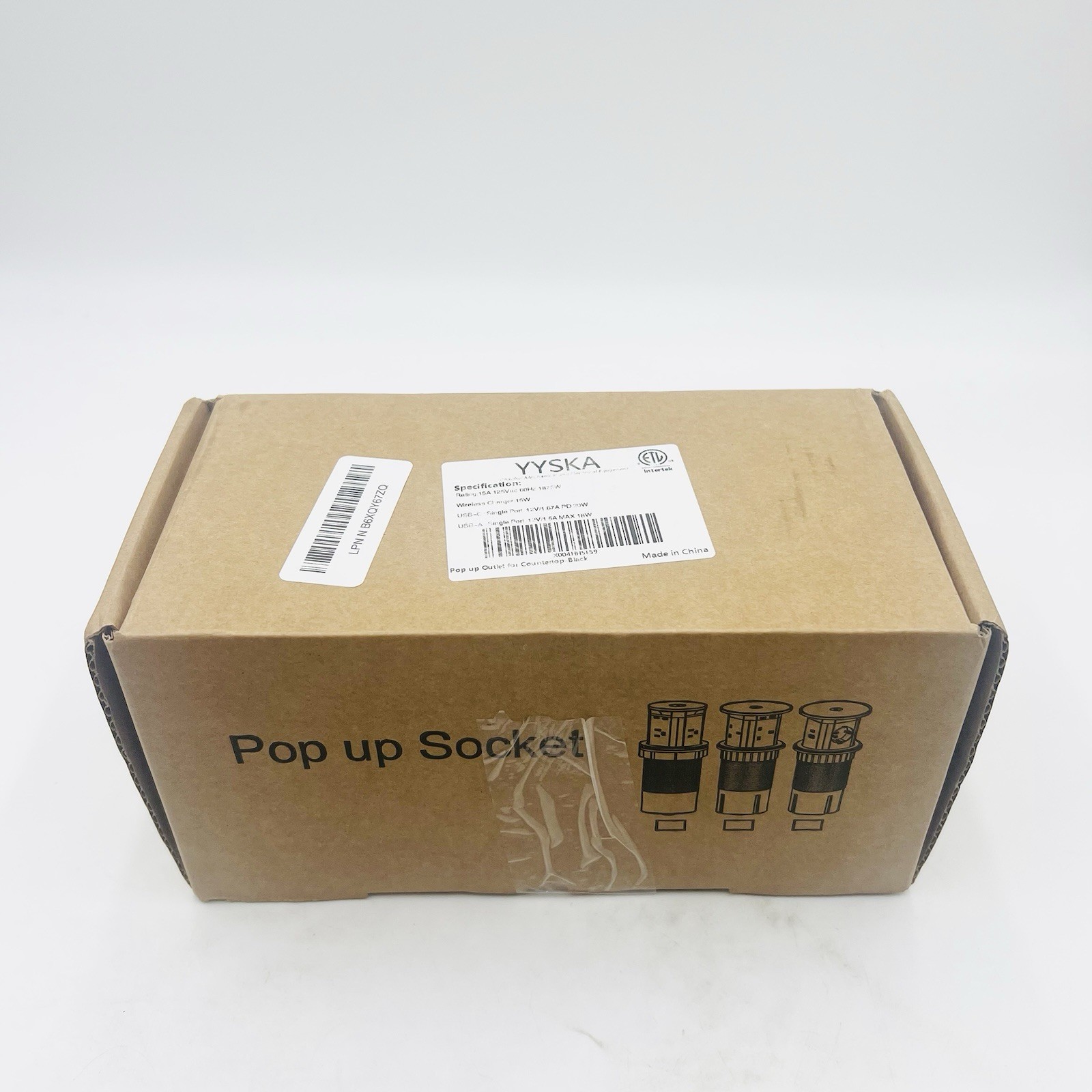 Pop up Outlet for Countertop with 15W Wireless Charger 4 Outlets 2 PD20W 85mm gallery