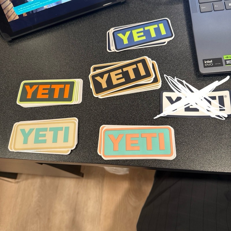 Authentic YETI Decal / Stickers -different colors green orange Black Grey White gallery
