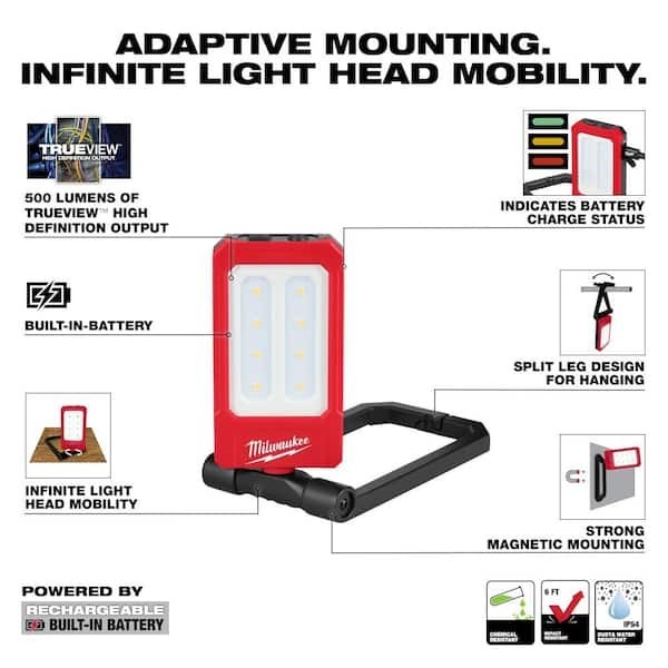 Milwaukee 2013R Rechargeable Low-Profile Magnetic Task Light gallery