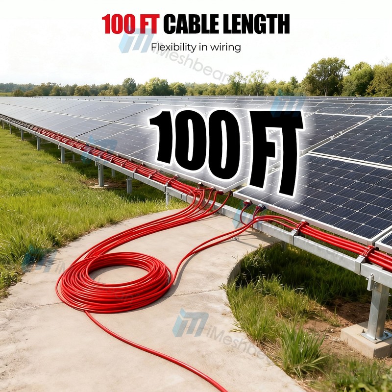 10AWG 100FT Solar Panel Extension Cable Tinned Copper Solar Cable 6mm² PV Wire gallery