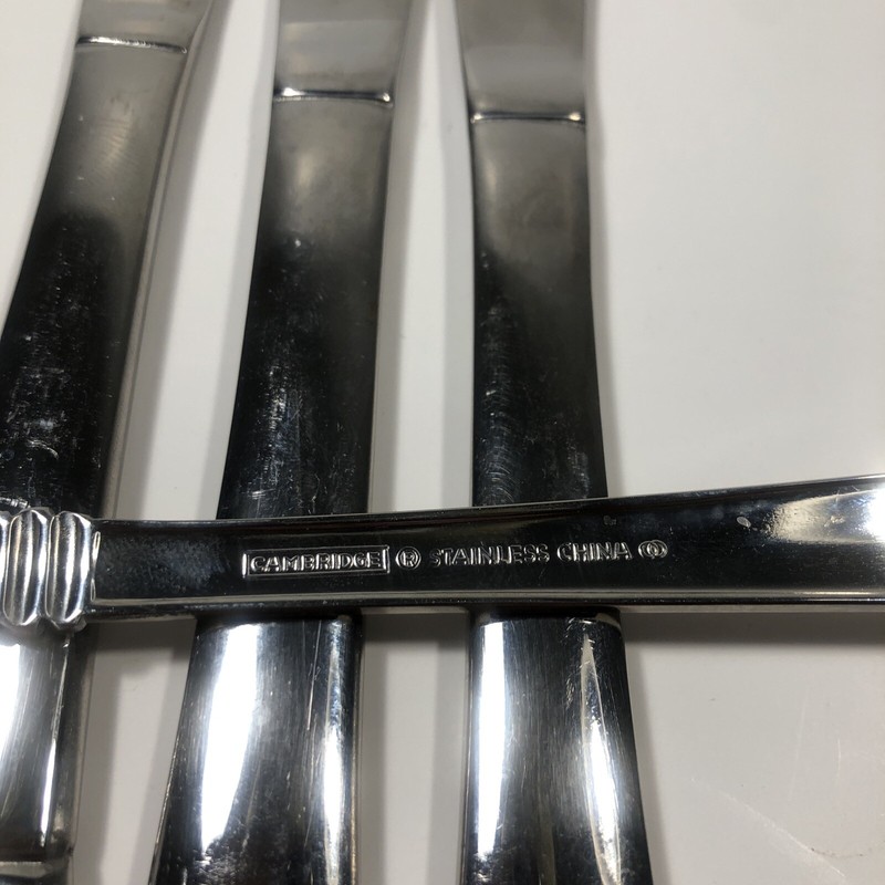 Cambridge Codie Stainless Flatware Spoon Fork Knife Lot 9 Misc Pieces (Z9) gallery
