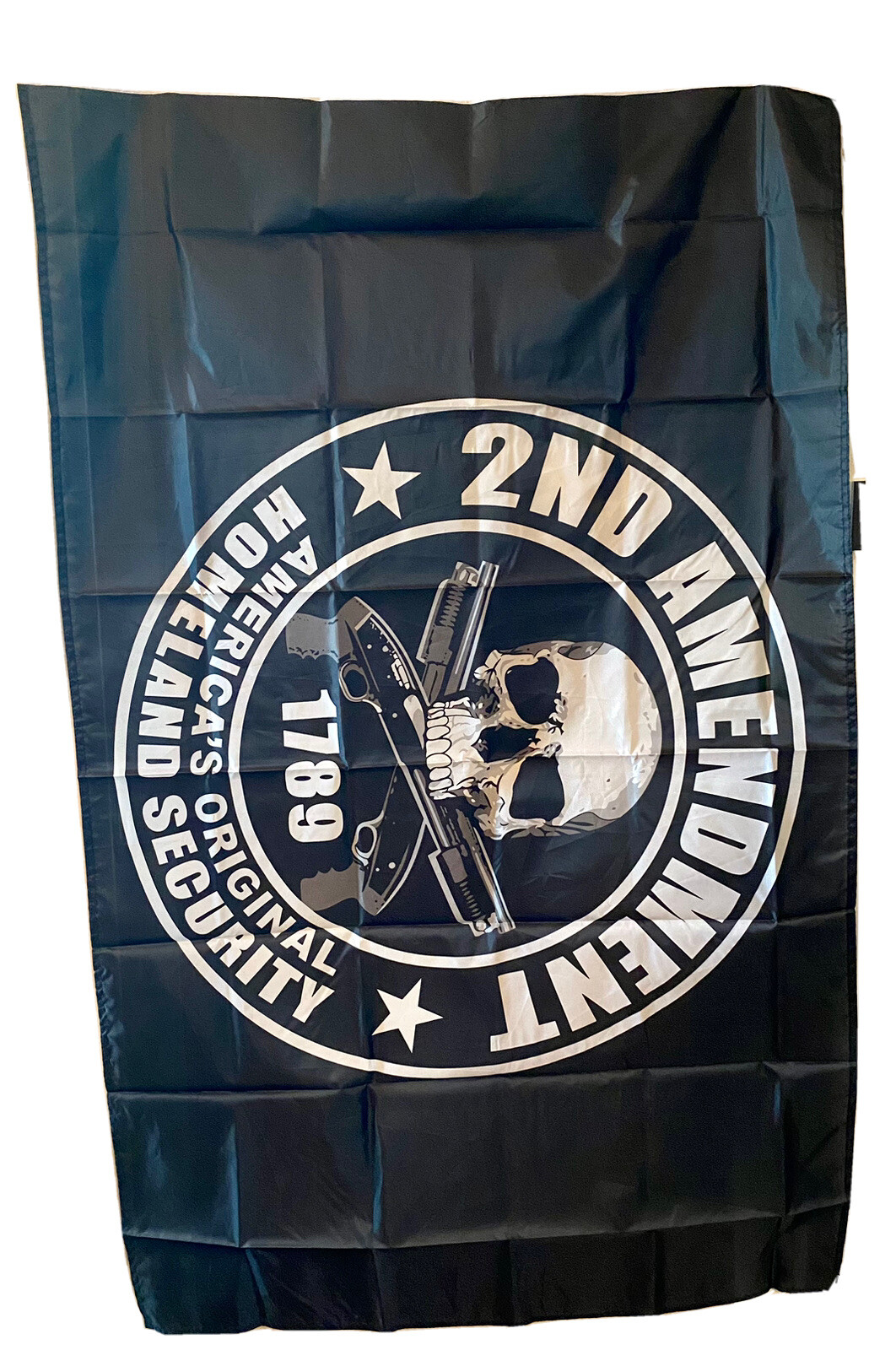 3x5FT Flag 2nd Amendment America's Original Homeland Security Skull Gun NRA gallery