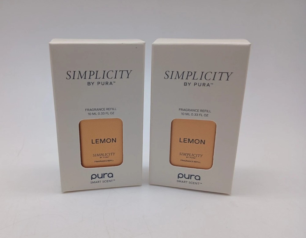 Simplicity Smart Diffuser Refill Vials – Lemon Scent 2 Pack | Home Fragrance