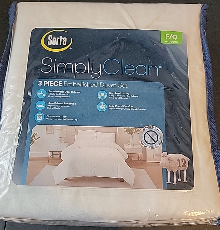 SERTA Simply Clean Ultra Soft 3 Piece Hypoallergenic Stain Resistant~FULL/QUEEN gallery