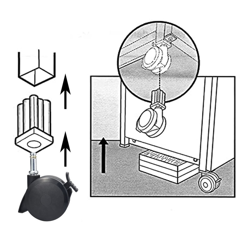 4 Pack 70360 Locking Caster with Insert for Weber Genesis E-310 Spirit Series gallery