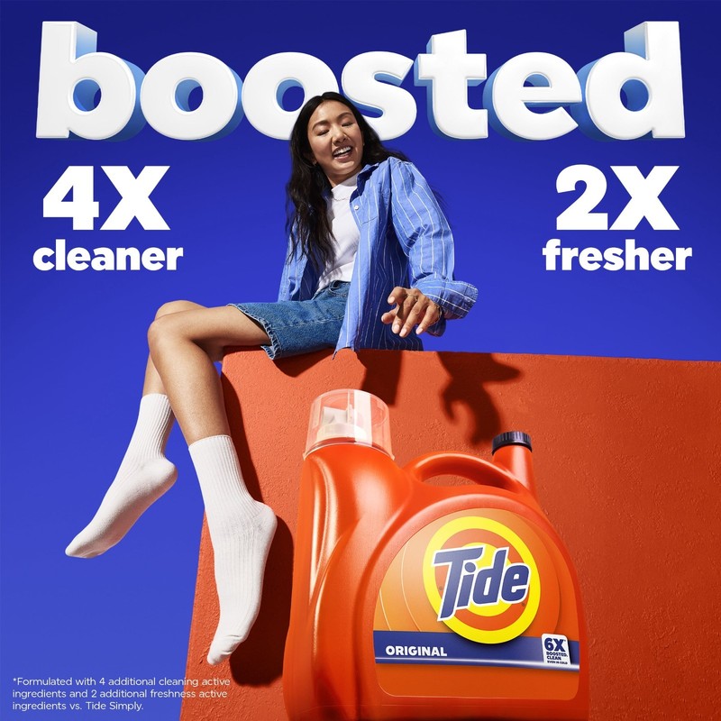 Tide Laundry Detergent Liquid 6X Boosted Cleaning Power, Original Scent, 125 oz gallery