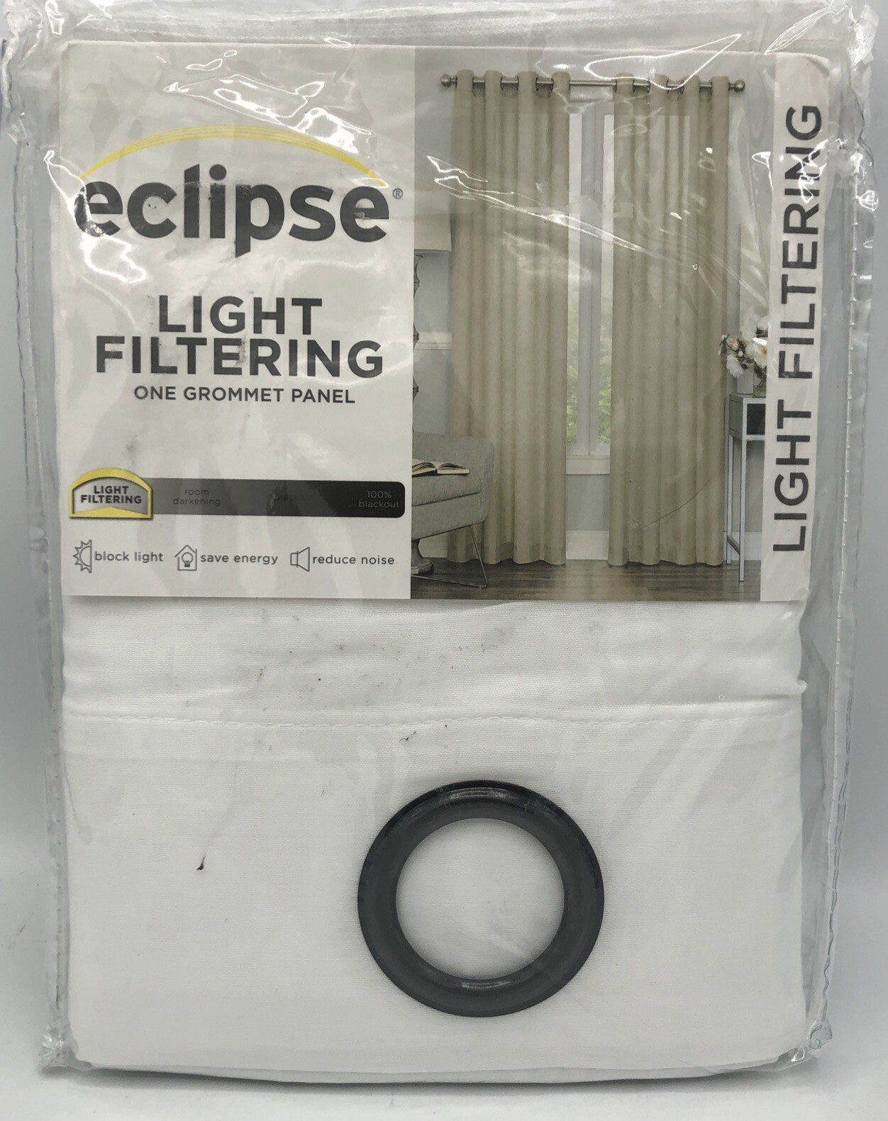 Eclipse Curtain Light Filtering One Panel 52in X 108in White gallery