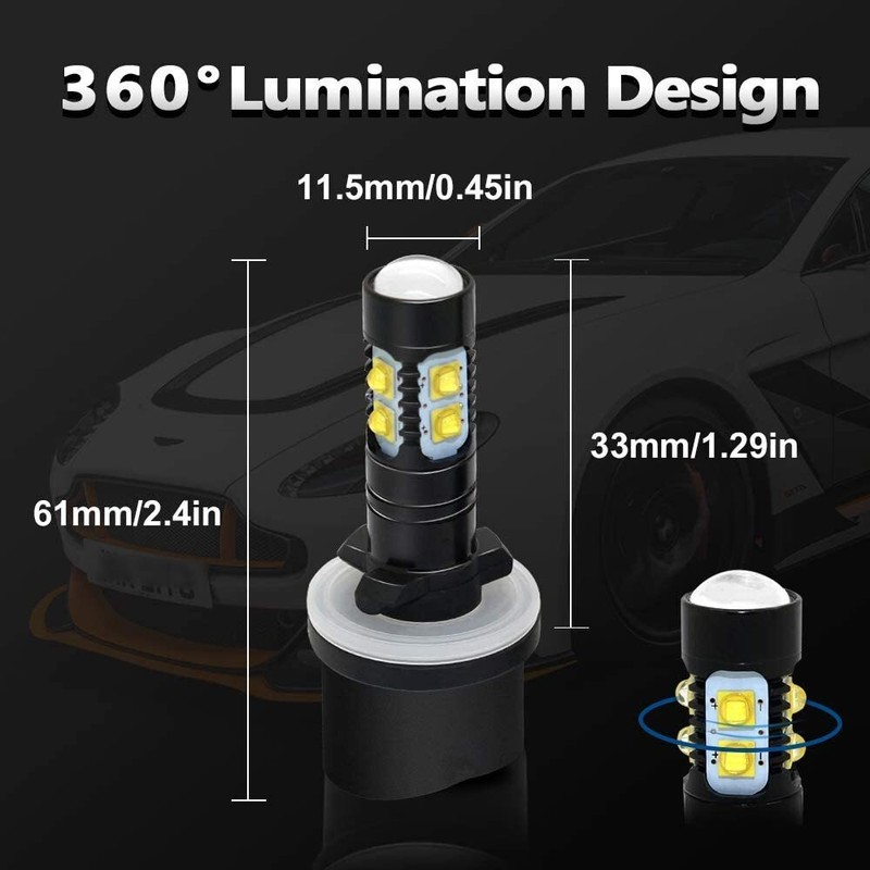 2 880 LED Headlight Bulbs For Arctic Cat ATV 250 300 375 2002-2005 400 2002-2008 gallery