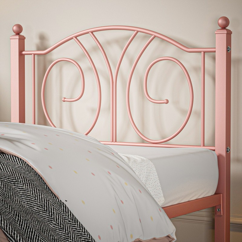 Twin Size Metal Platform Bed Frame with Headboard Footboard for Kids Small Room gallery