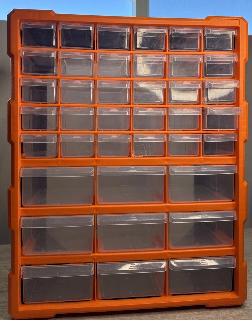 39 Drawers Tool Storage Cabinet Parts Organiser Bin Divider Transparent Workshop gallery