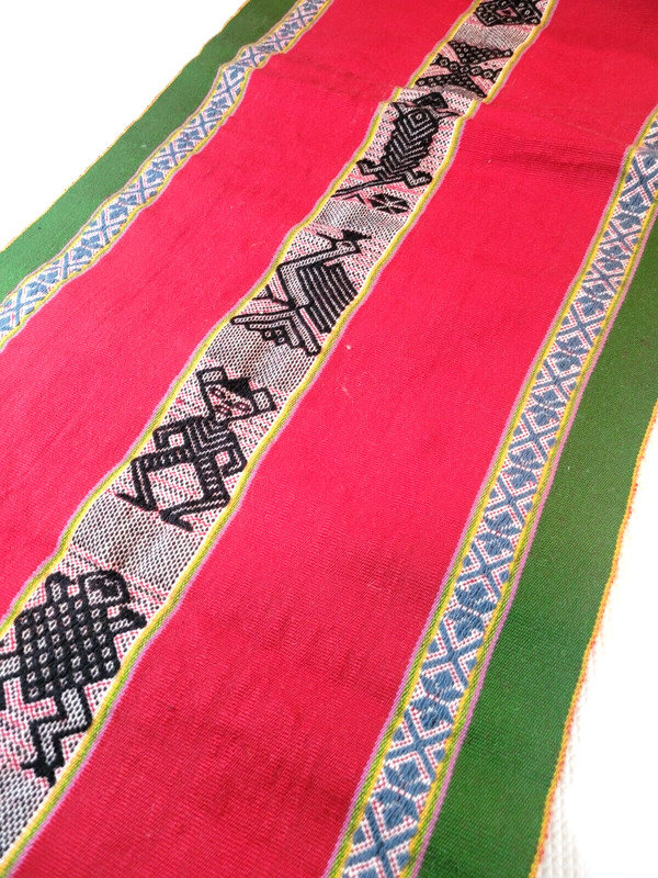 Peruvian Alpaca Wool Table Runner Andean Handwoven Traditional 68" x18" gallery