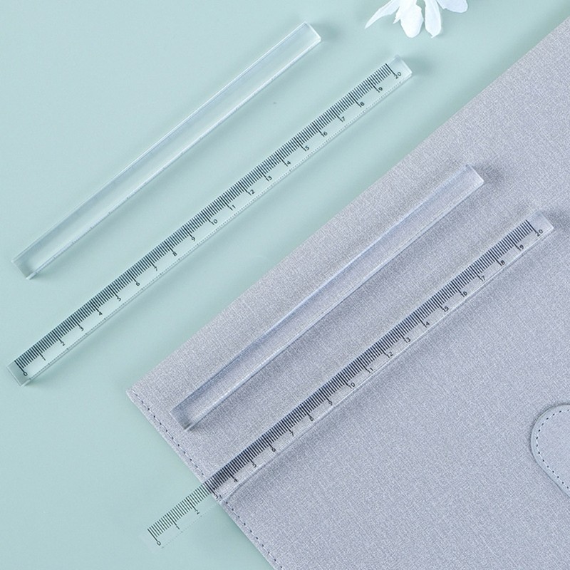 Transparent Acrylic Ruler Measuring Range 0-12 Inches Portable Mathematics Ruler gallery
