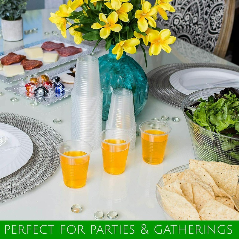 9 oz Disposable Clear Translucent Plastic Cold Cups For Parties And All Events gallery