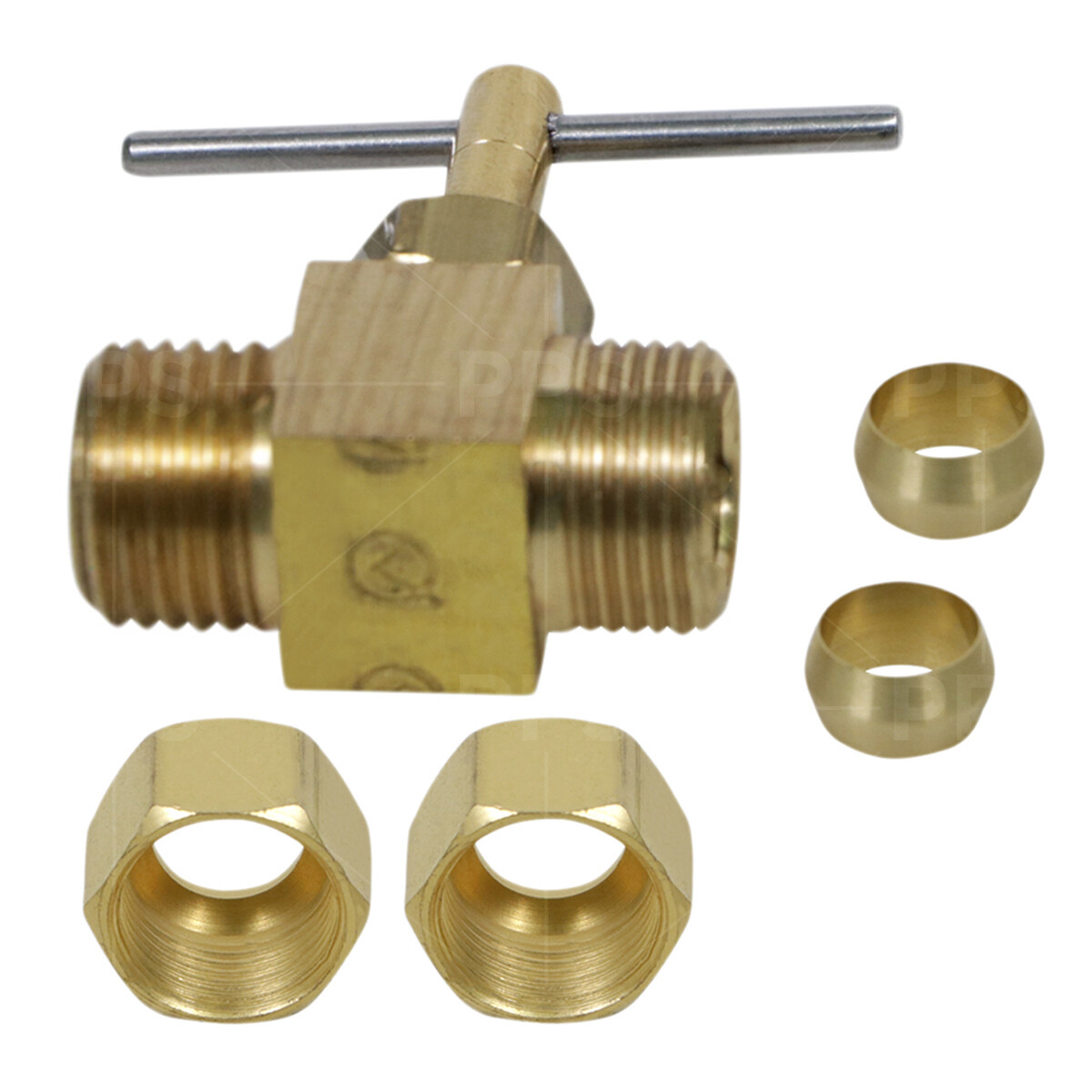 Midline Valve Forged Brass Isolation Ball Valve with rotating Needle, Lead Free gallery