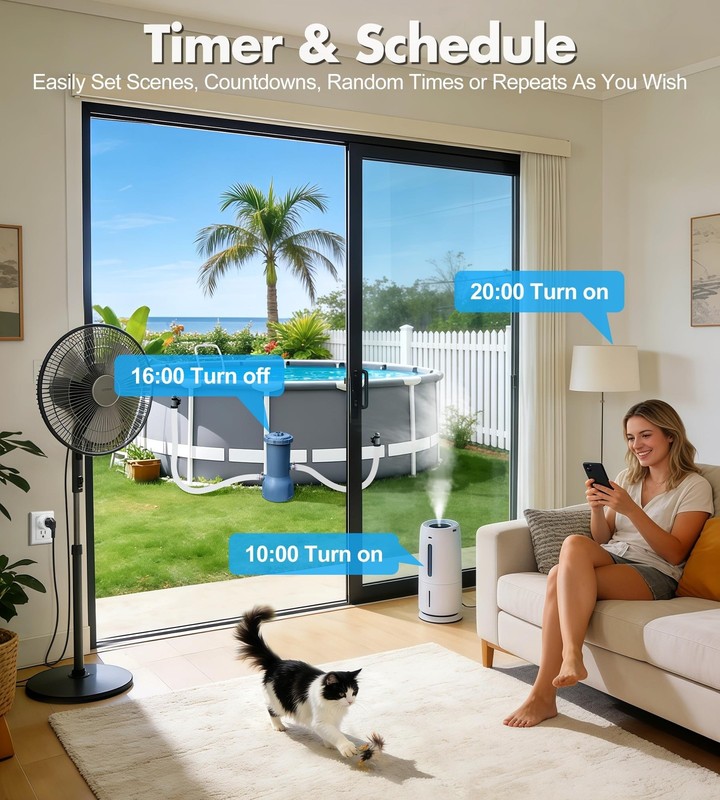 KimFilter Mini Smart Plug, WiFi Socket Works with 2.4GHz Network Only, App Co... gallery
