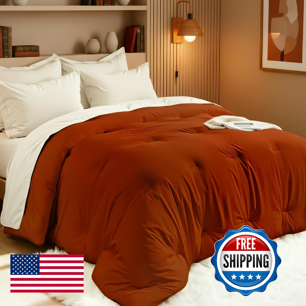 Easthome Comforters Queen Size All Season Quilted Bed Comforter Ultra-Soft Down