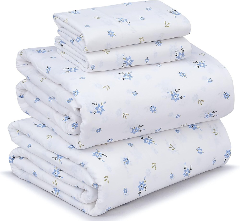 100% Cotton Percale Sheets King Size – Crisp Cooling Bed Sheets for Hot