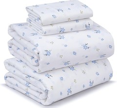 100% Cotton Percale Sheets King Size – Crisp Cooling Bed Sheets for Hot