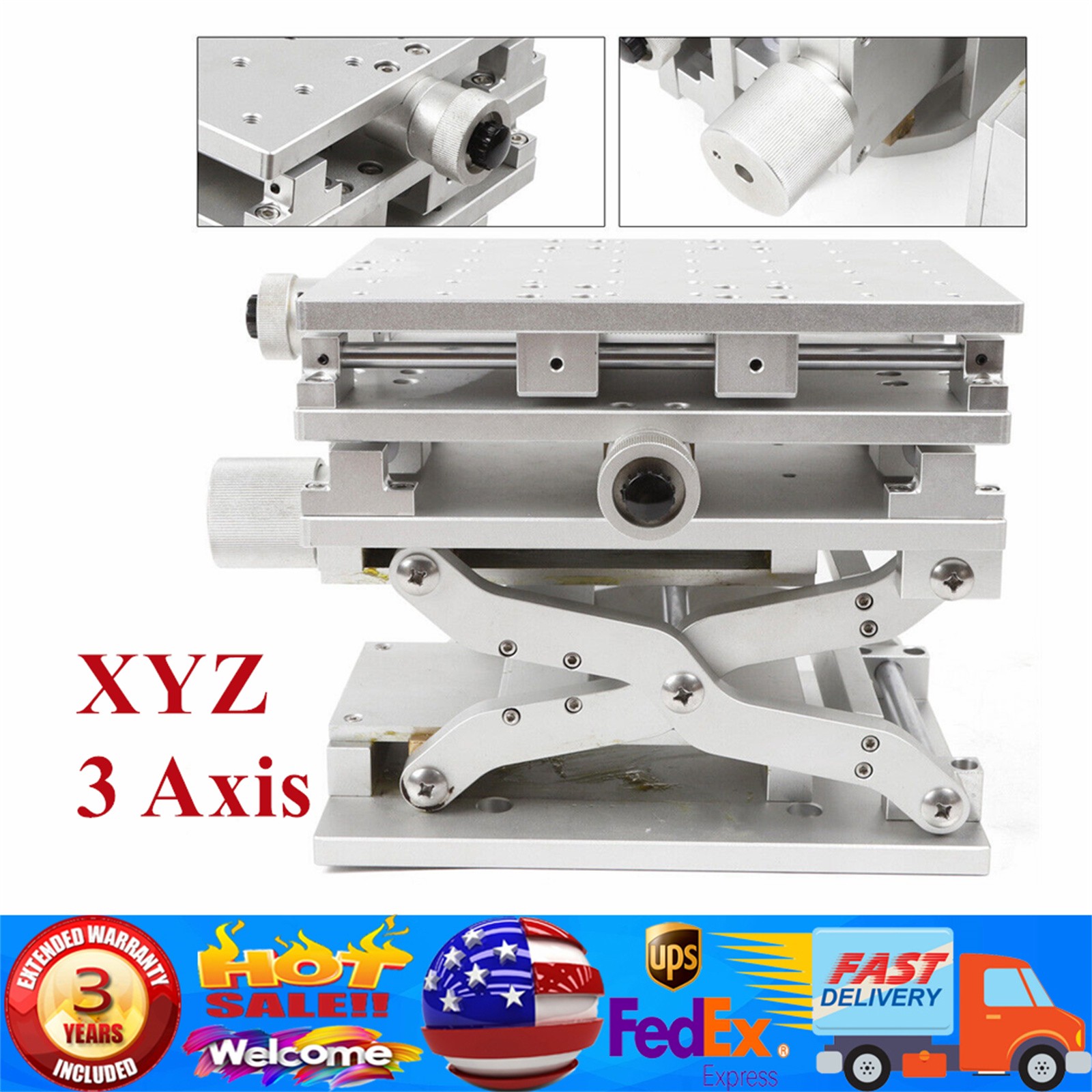 XYZ Axis 3D Workbench 3 Axis Moving Work Table Laser Marking Machine Optical Lab gallery