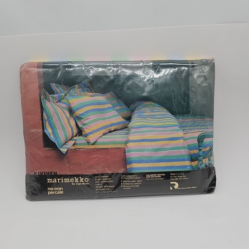 Marimekko By Dan River Multicolor Double Flat Sheet for 54 x 75 in mattress -NEW gallery