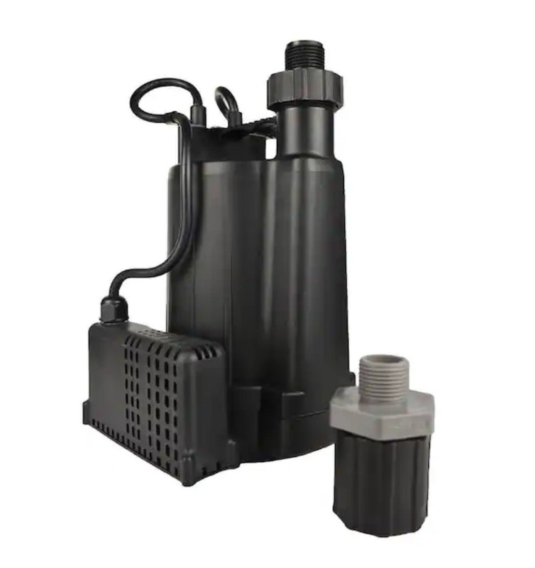 Everbilt Submersible Automatic Utility Pump Model EBAU33 - 1/3 HP in Black gallery