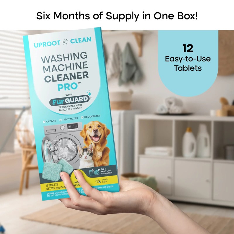 Uproot Clean Washing Machine Cleaner Tablets - 24 Pack for a 12 Month Supply gallery