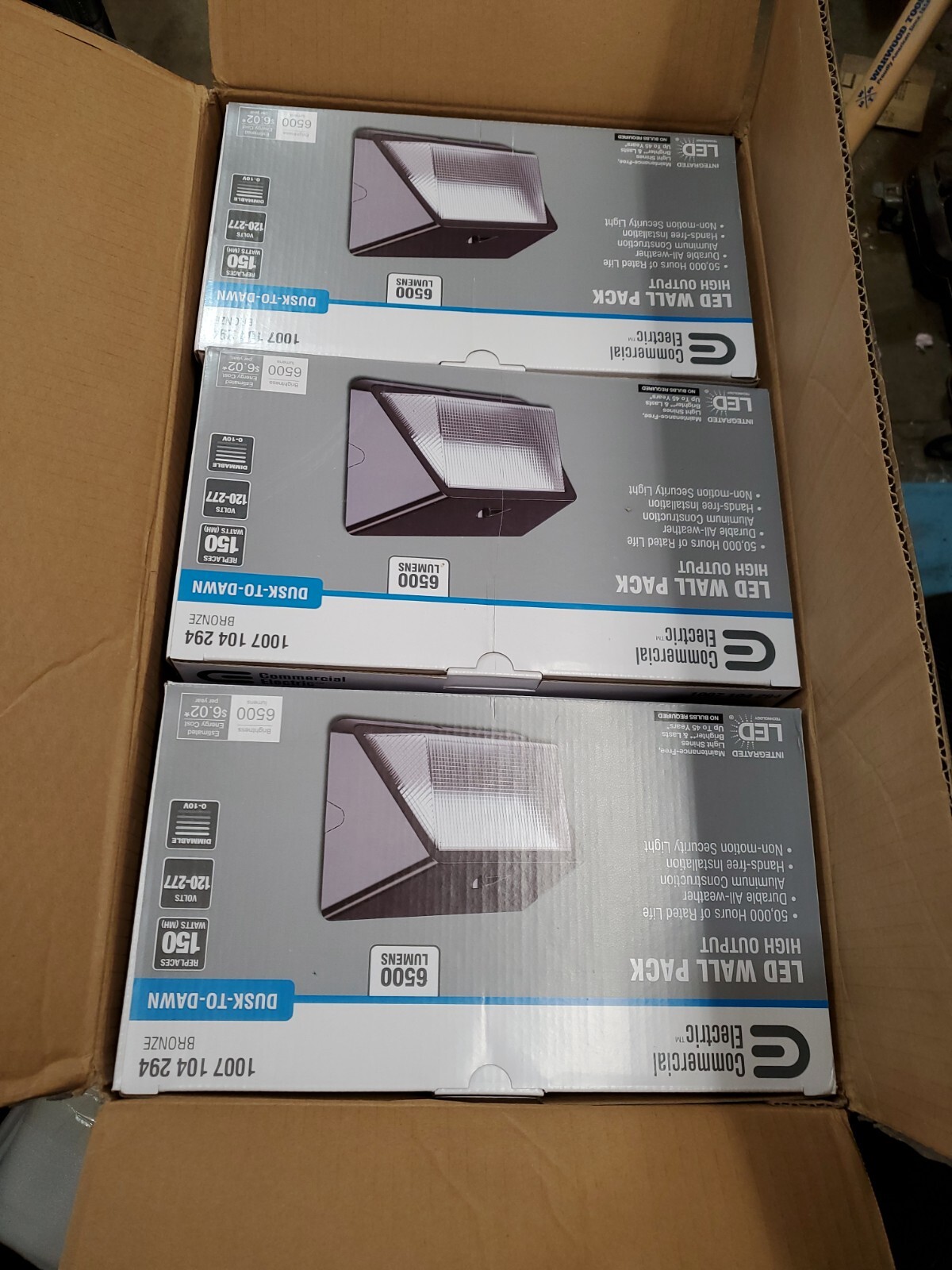 Commercial Electric 6800lm High-Output LED Wallpack light (3) gallery