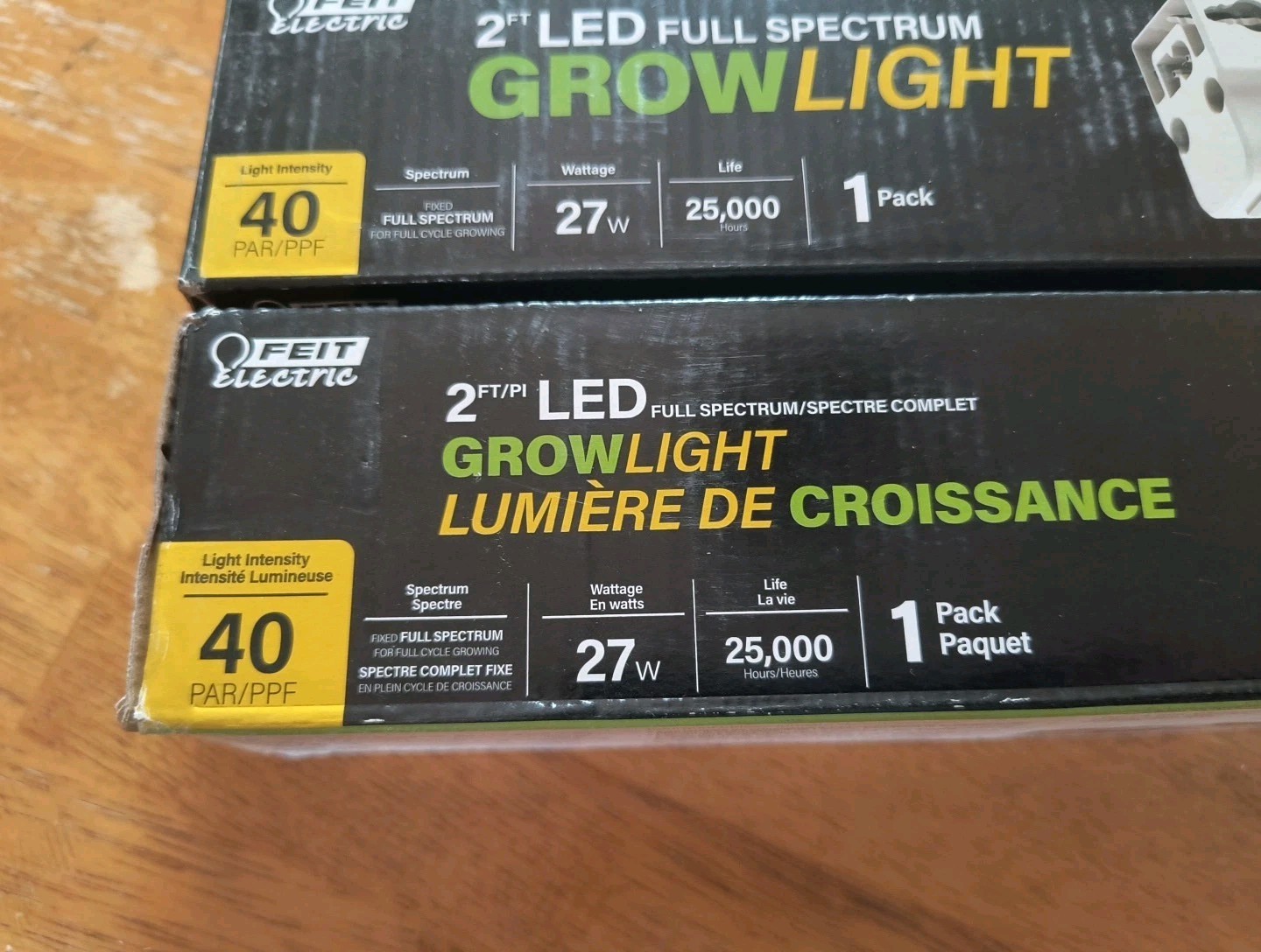 (2) FEIT ELECTRIC Grow Lights 27 Watts. 24" LED for Indoor Plants gallery