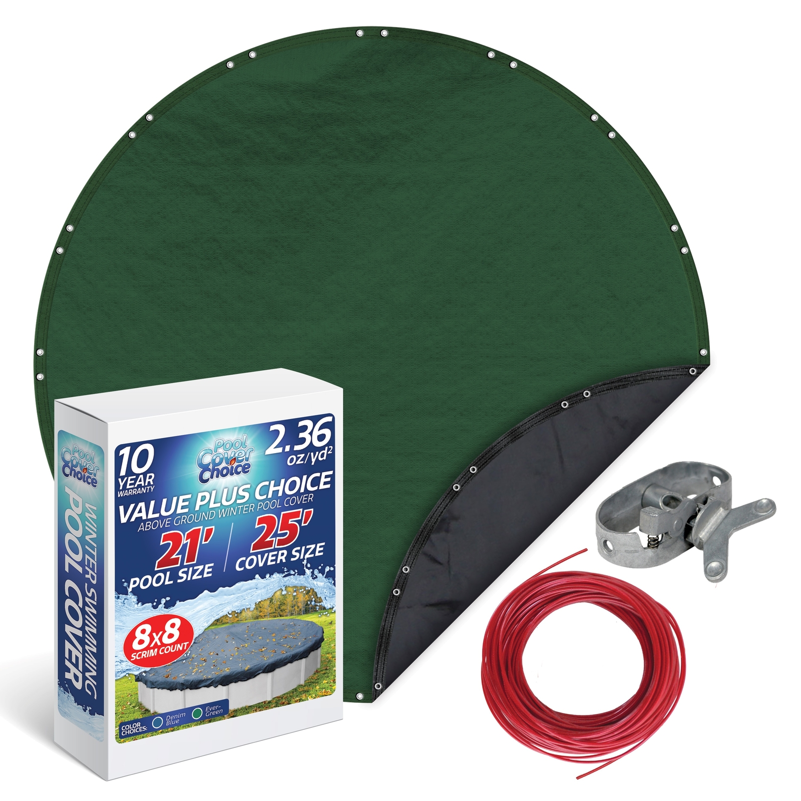 PoolCoverChoice Winter Swimming Pool Cover for 21 ft Round Pool gallery