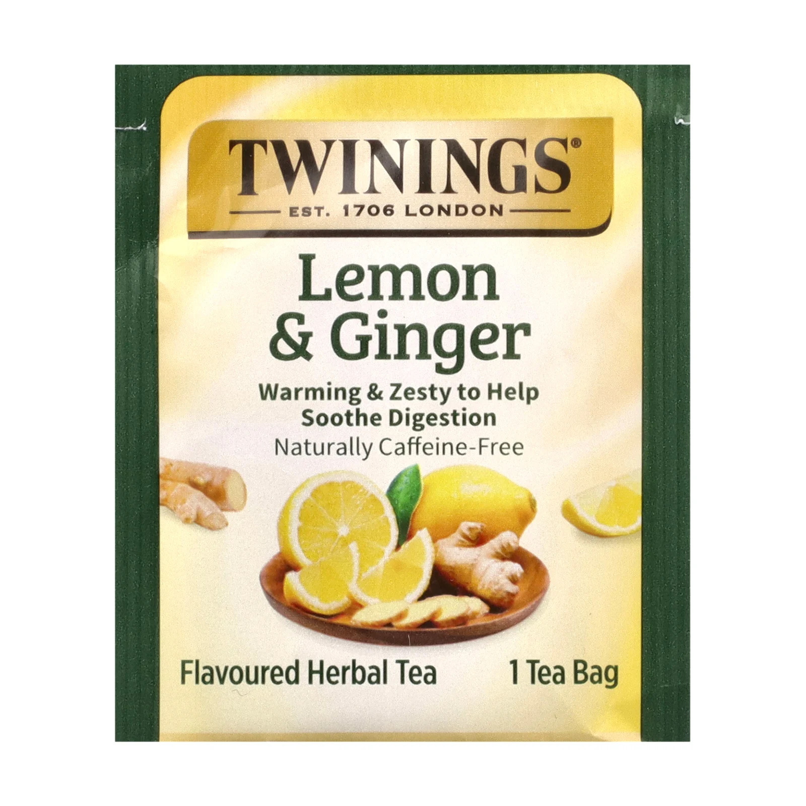 Herbal Tea, Lemon & Ginger, Caffeine Free, 50 Tea Bags, 2.65 oz (75 g) gallery