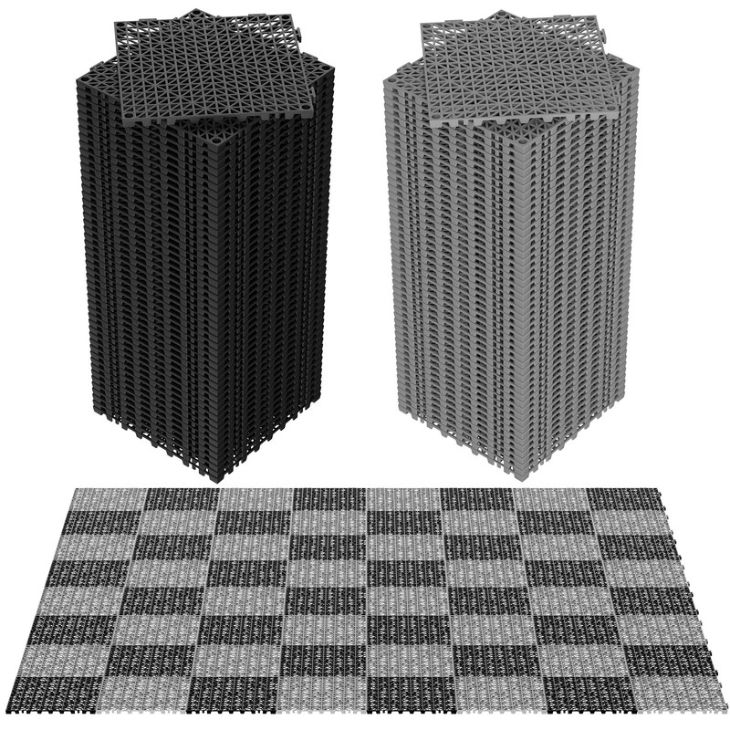 NAIZEA Interlocking Tile Drainage Tiles 12"x12" Splicing Floor Tiles 24/36/50PCS gallery