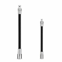 2pc Flexible Socket Extension 8″ Long 3/8″ & 6″ 1/4″ Socket Bar Ratchet