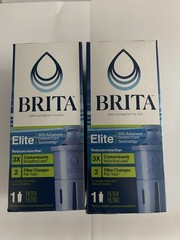 Brita Elite Longlast Replacement Filter for Pitchers & Dispensers 2 Filters