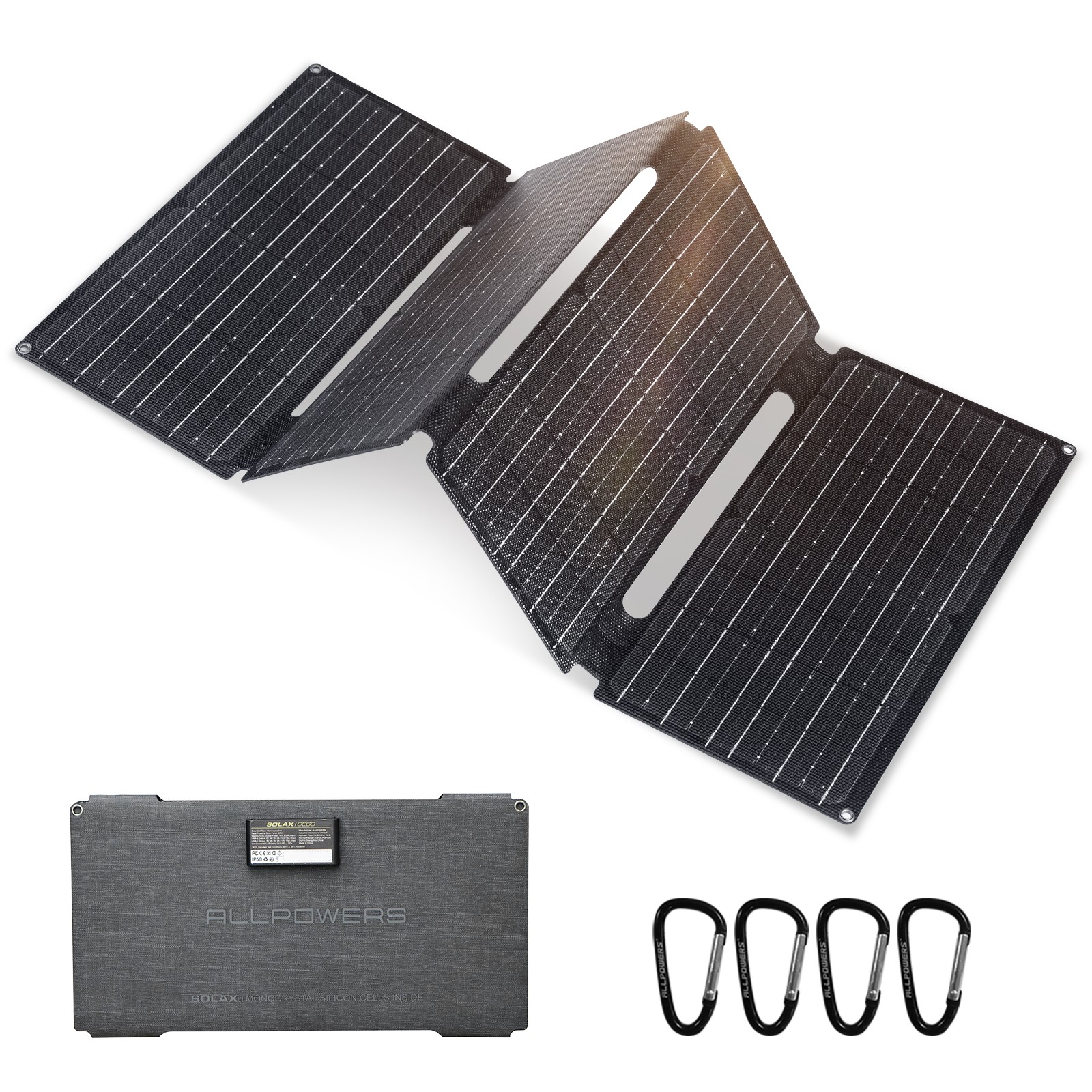 ALLPOWERS Portable Solar Panel 60W Foldable Solar Panel Charger for Camping Trip gallery
