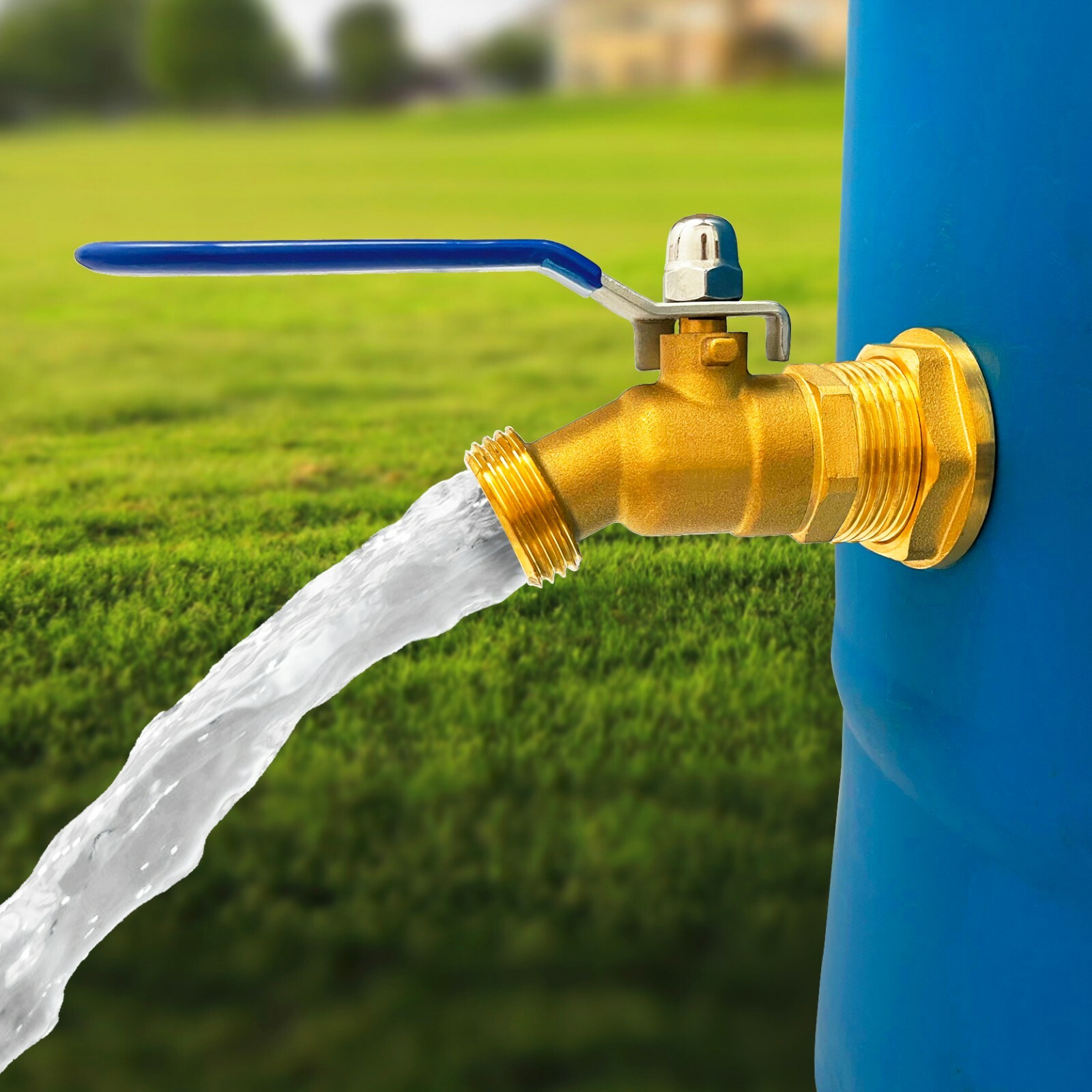 Water Spigot for Rain Barrel with bulkhead fitting - freeze proof for outdoors gallery