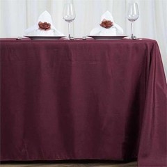 BURGUNDY 72×120 RECTANGLE POLYESTER TABLECLOTH Wedding Catering Dinner Supplies