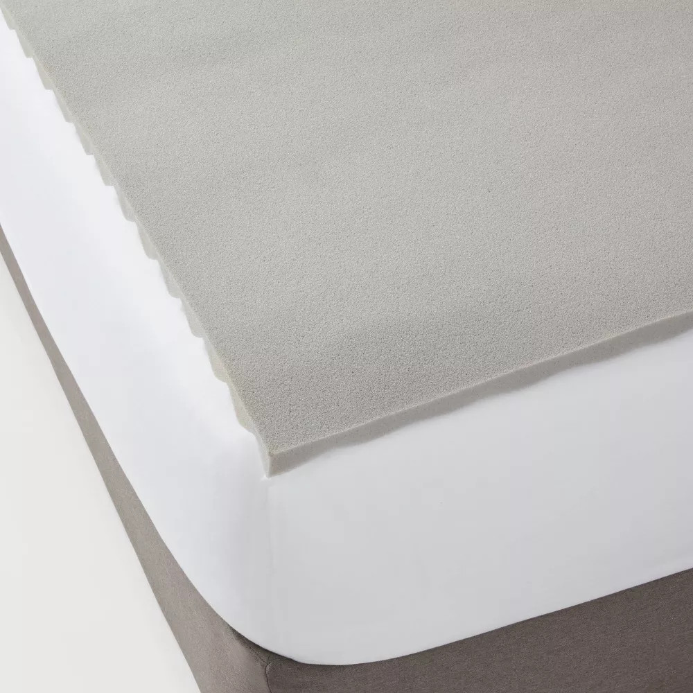 Full 1.5" Reversible Memory Foam Mattress Topper - Room Essentials gallery