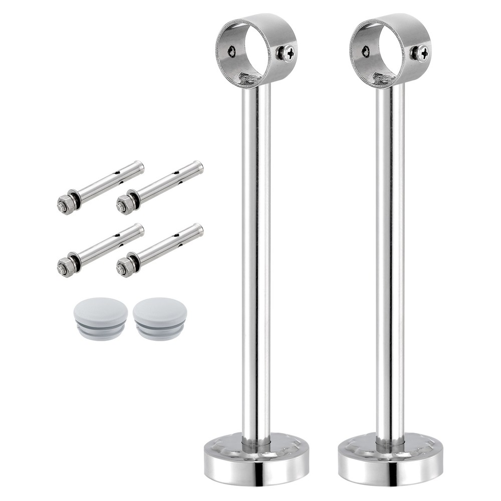2 Set 11.81inch Ceiling Mount Bracket Fit 1.26inch Pipe, Curtain Rod Holder
