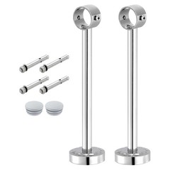 2 Set 11.81inch Ceiling Mount Bracket Fit 1.26inch Pipe, Curtain Rod Holder