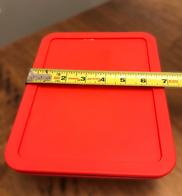 Pyrex Storage Rectangular Baking Storage Dish Container 7211H And 7210 Red Lids gallery